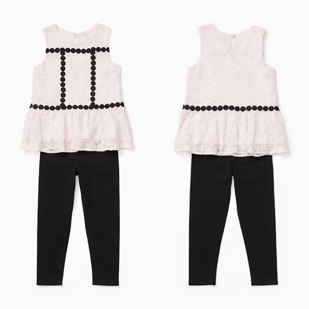 NWT Kate Spade Floral Mesh Dress & Legging Set